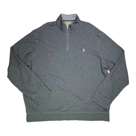 POLO Ralph Lauren Men's XXL Grey 1/4 Zip Knit Pullover - Picture 1 of 8